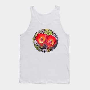 Scarlet Cactus Flower Tank Top